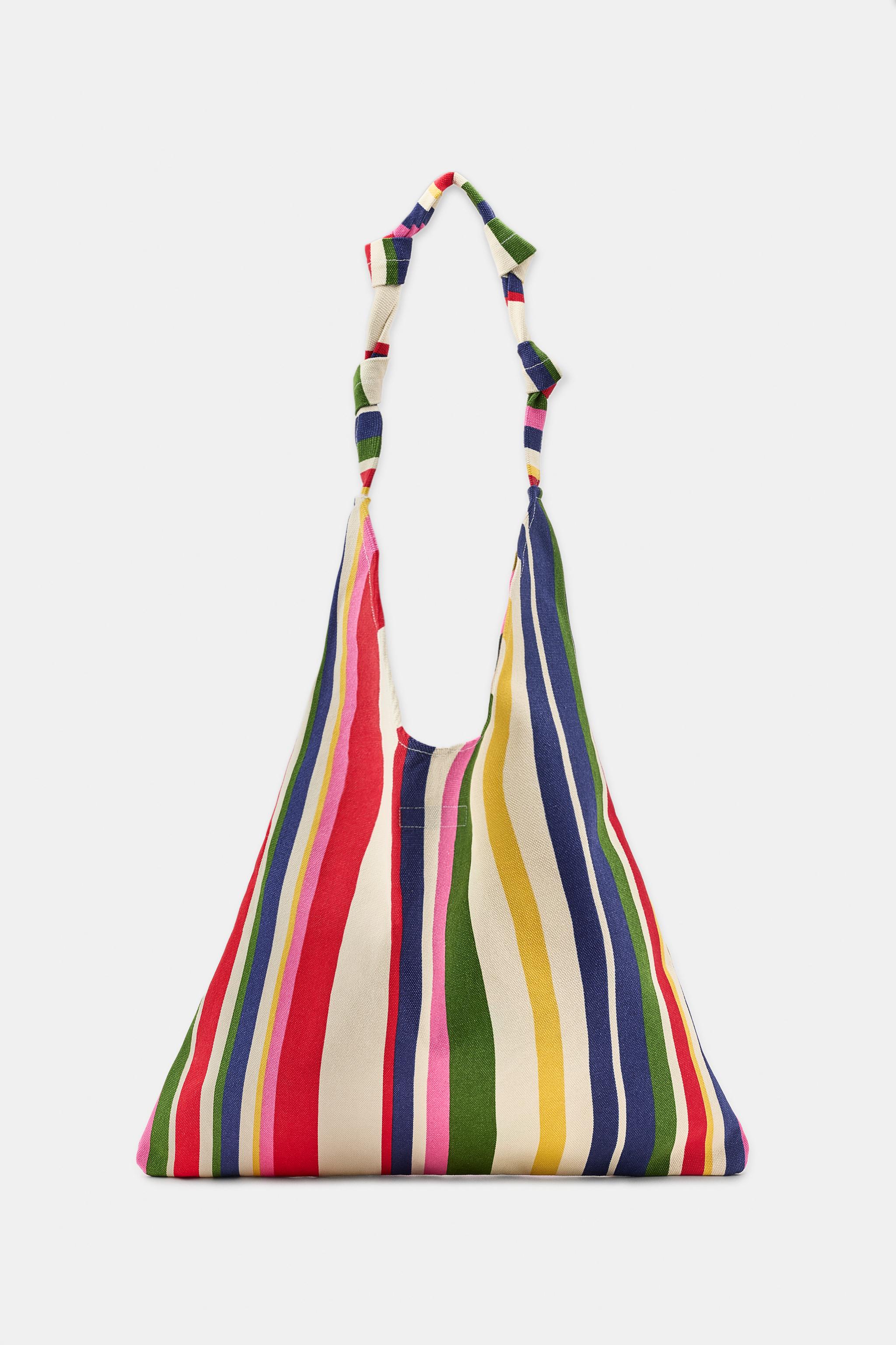 SAC EN TOILE À RAYURES
